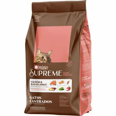 Ração Seca Quatree Supreme Salmão e Batata Doce para Gatos Castrados